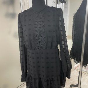 Love X Design Black Lace Mini Dress - Size M